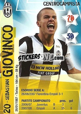 Sticker Sebastian Giovinco - Juventus. I Piu Forti Siamo Noi n. 35 - Edibas