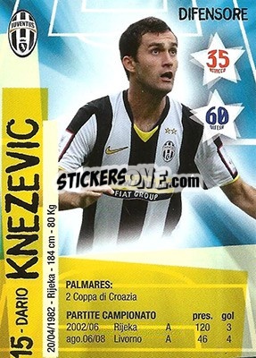 Sticker Dario Knezevic - Juventus. I Piu Forti Siamo Noi n. 38 - Edibas
