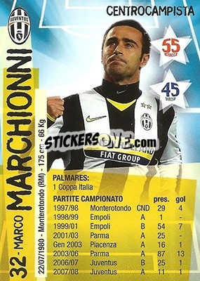 Sticker Marco Marchionni - Juventus. I Piu Forti Siamo Noi n. 41 - Edibas