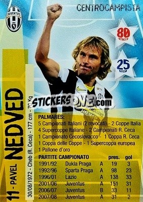 Cromo Pavel Nedved - Juventus. I Piu Forti Siamo Noi - Edibas