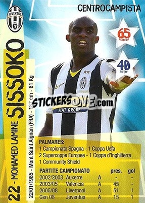 Sticker Mohamed Sissoko - Juventus. I Piu Forti Siamo Noi n. 48 - Edibas