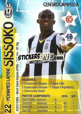 Cromo Mohamed Sissoko - Juventus. I Piu Forti Siamo Noi - Edibas