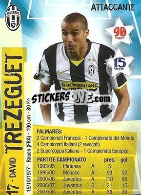 Sticker David Trezeguet - Juventus. I Piu Forti Siamo Noi n. 50 - Edibas