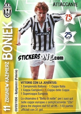 Sticker Zbigniew Boniek - Juventus. I Piu Forti Siamo Noi - Edibas