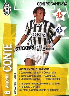 Cromo Antonio Conte - Juventus. I Piu Forti Siamo Noi - Edibas
