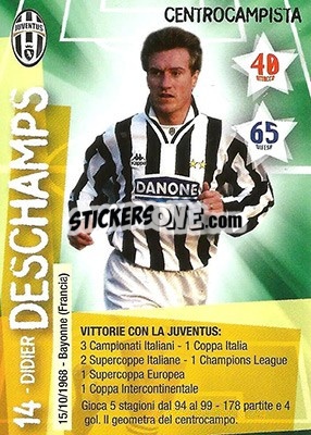 Sticker Didier Deschamps - Juventus. I Piu Forti Siamo Noi n. 69 - Edibas