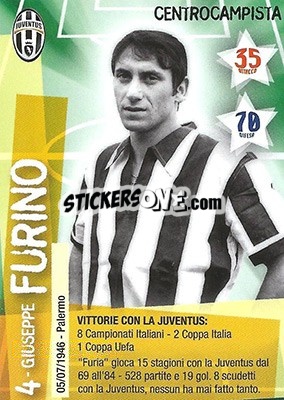 Cromo Giuseppe Furino - Juventus. I Piu Forti Siamo Noi - Edibas