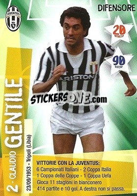 Sticker Claudio Gentile - Juventus. I Piu Forti Siamo Noi - Edibas