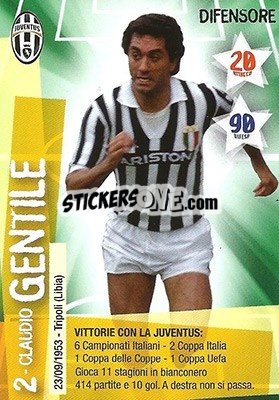 Sticker Claudio Gentile - Juventus. I Piu Forti Siamo Noi n. 73 - Edibas