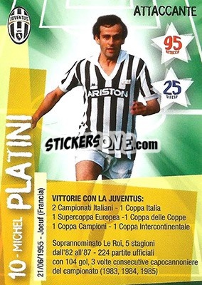 Sticker Michel Platini - Juventus. I Piu Forti Siamo Noi - Edibas