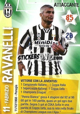 Figurina Fabrizio Ravanelli - Juventus. I Piu Forti Siamo Noi - Edibas