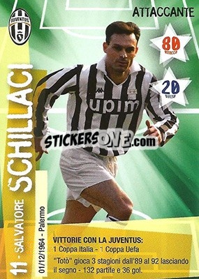 Sticker Salvatore Schillaci - Juventus. I Piu Forti Siamo Noi - Edibas