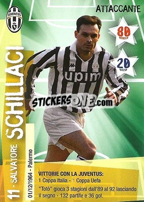 Figurina Salvatore Schillaci - Juventus. I Piu Forti Siamo Noi - Edibas