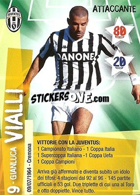 Figurina Gianluca Vialli - Juventus. I Piu Forti Siamo Noi - Edibas