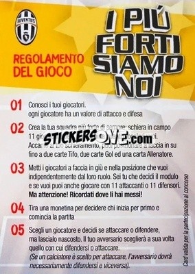 Sticker Regolamento - Juventus. I Piu Forti Siamo Noi - Edibas