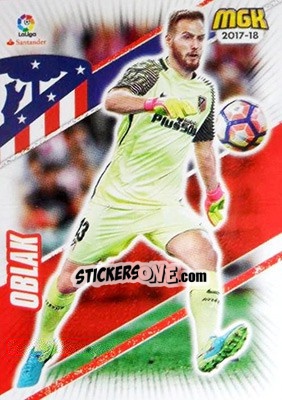 Sticker Oblak - Liga 2017-2018. Megacracks - Panini