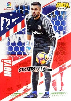 Sticker Moyá - Liga 2017-2018. Megacracks - Panini