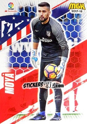 Sticker Moyá - Liga 2017-2018. Megacracks n. 57 - Panini