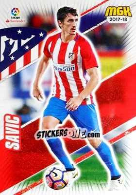 Sticker Stefan Savic - Liga 2017-2018. Megacracks - Panini