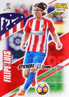 Sticker Filipe Luis - Liga 2017-2018. Megacracks - Panini