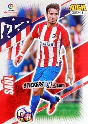 Sticker Saúl - Liga 2017-2018. Megacracks - Panini