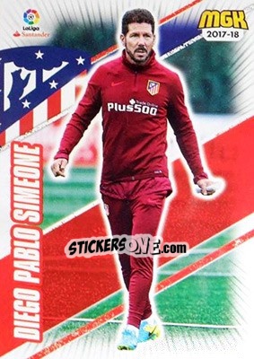 Sticker Diego Pablo Simeone - Liga 2017-2018. Megacracks - Panini