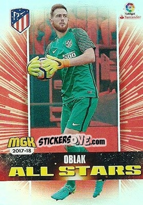Sticker Oblak - Liga 2017-2018. Megacracks n. 79 - Panini