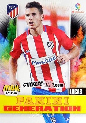 Sticker Lucas Hernández - Liga 2017-2018. Megacracks n. 81 - Panini