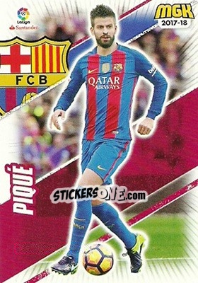 Figurina Piqué - Liga 2017-2018. Megacracks - Panini