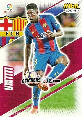 Figurina Umtiti - Liga 2017-2018. Megacracks - Panini