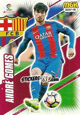 Sticker André Gomes - Liga 2017-2018. Megacracks - Panini