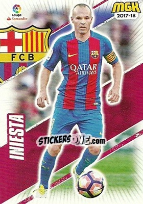 Sticker Iniesta - Liga 2017-2018. Megacracks n. 94 - Panini