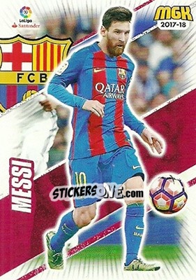Sticker Messi - Liga 2017-2018. Megacracks n. 96 - Panini