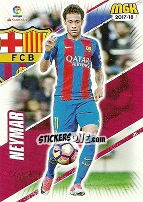 Sticker Neymar - Liga 2017-2018. Megacracks n. 98 - Panini