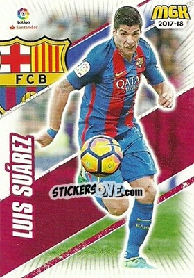 Sticker Luis Suárez - Liga 2017-2018. Megacracks - Panini