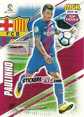 Sticker Paulinho - Liga 2017-2018. Megacracks - Panini