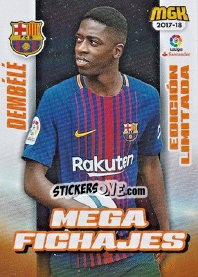 Figurina Ousmane Dembélé - Liga 2017-2018. Megacracks - Panini