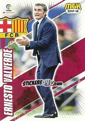 Cromo Ernesto Valverde - Liga 2017-2018. Megacracks n. 104 - Panini