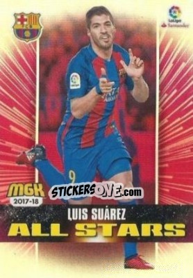 Sticker Luis Suárez - Liga 2017-2018. Megacracks n. 106 - Panini