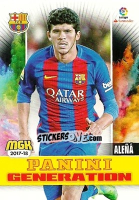 Figurina Aleña - Liga 2017-2018. Megacracks n. 108 - Panini