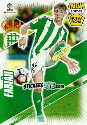 Cromo Fabián - Liga 2017-2018. Megacracks - Panini