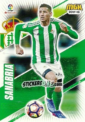 Sticker Sanabria - Liga 2017-2018. Megacracks - Panini