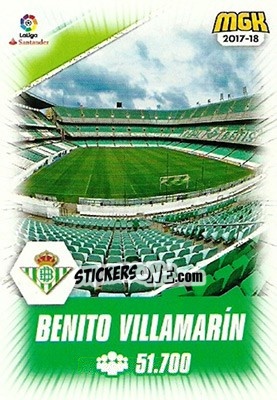 Sticker Benito Villamarín - Liga 2017-2018. Megacracks n. 130 - Panini