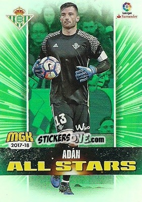 Sticker Adán - Liga 2017-2018. Megacracks - Panini