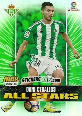 Cromo Dani Ceballos - Liga 2017-2018. Megacracks - Panini