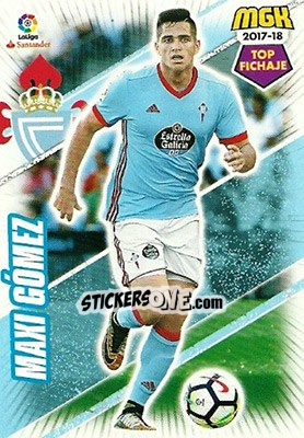 Sticker Maxi Gómez - Liga 2017-2018. Megacracks n. 155 - Panini