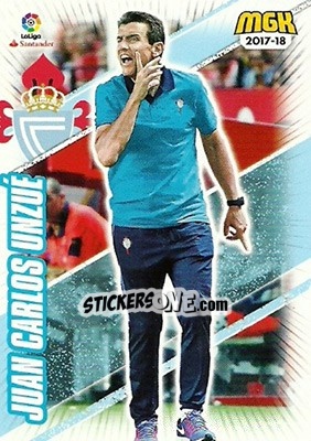 Sticker Juan Carlos Unzué - Liga 2017-2018. Megacracks n. 158 - Panini