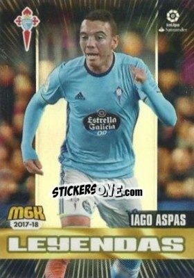 Sticker Iago Aspas - Liga 2017-2018. Megacracks - Panini