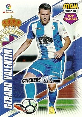 Cromo Gerard Valentin - Liga 2017-2018. Megacracks - Panini