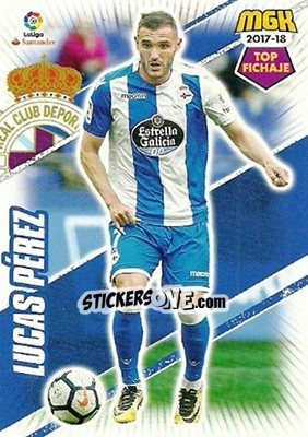 Sticker Lucas Pérez - Liga 2017-2018. Megacracks n. 183 - Panini